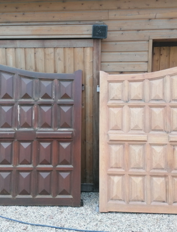 portail en bois exotique