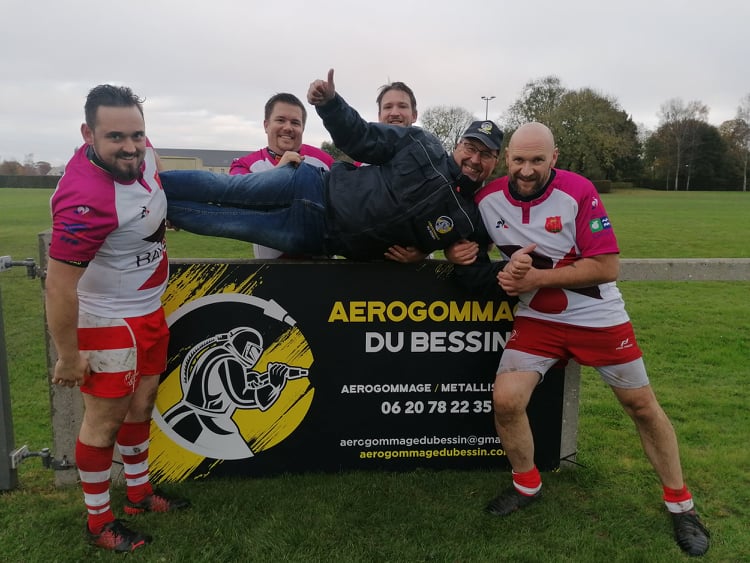 aérogommage soutient le rugby club bayeux
